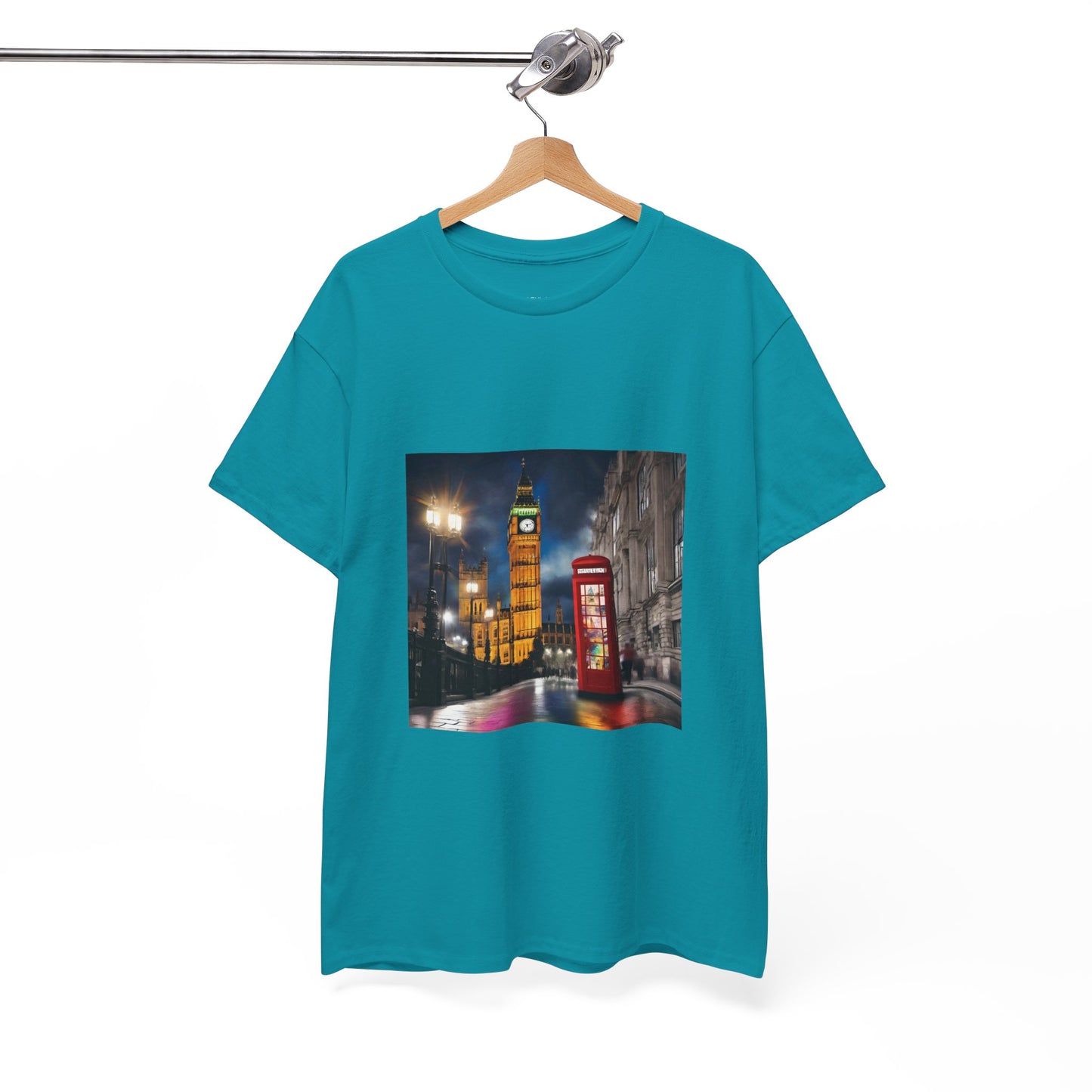 London City Big Ben, Reino Unido, Inglaterra Camisa Unisex Heavy Cotton Camiseta Marca Flashlander