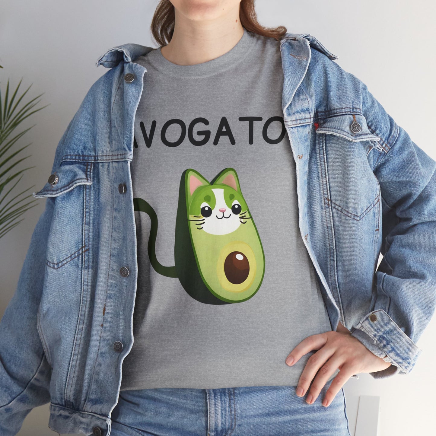 Avogato Funny Avocado Cat Face - Flashlander Gym Shirt