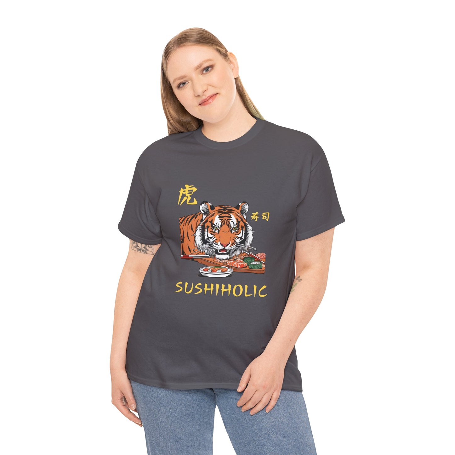 Tiger Sushi Lovers Sushiholic Graphic Tee Flashlander