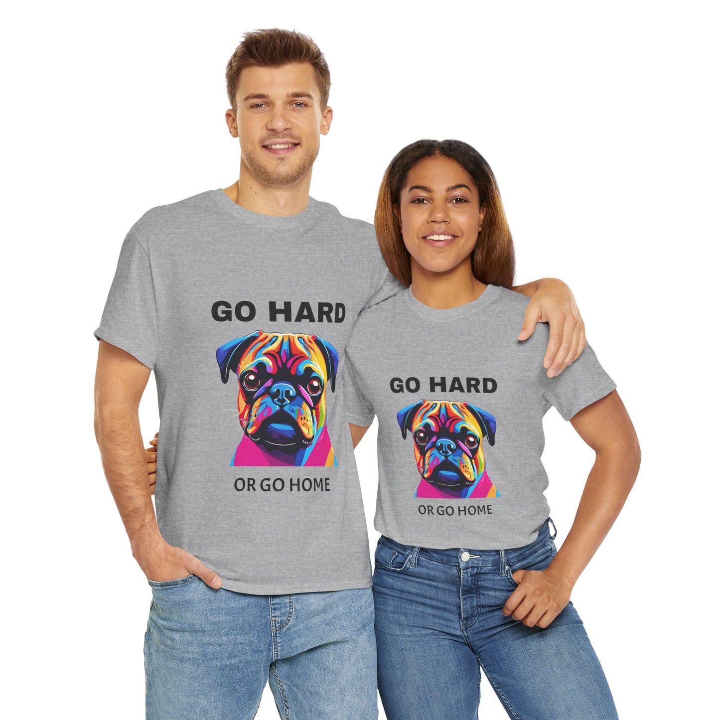 Pug Dog Pop Art  - Go Hard Or Go Home Flashlander Gym Shirt