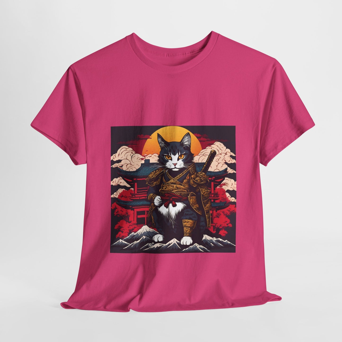 Samurai Cat Cartoon Anime - Flashlander Gym Shirt