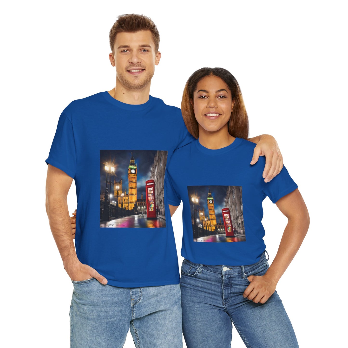 London City Big Ben, Reino Unido, Inglaterra Camisa Unisex Heavy Cotton Camiseta Marca Flashlander