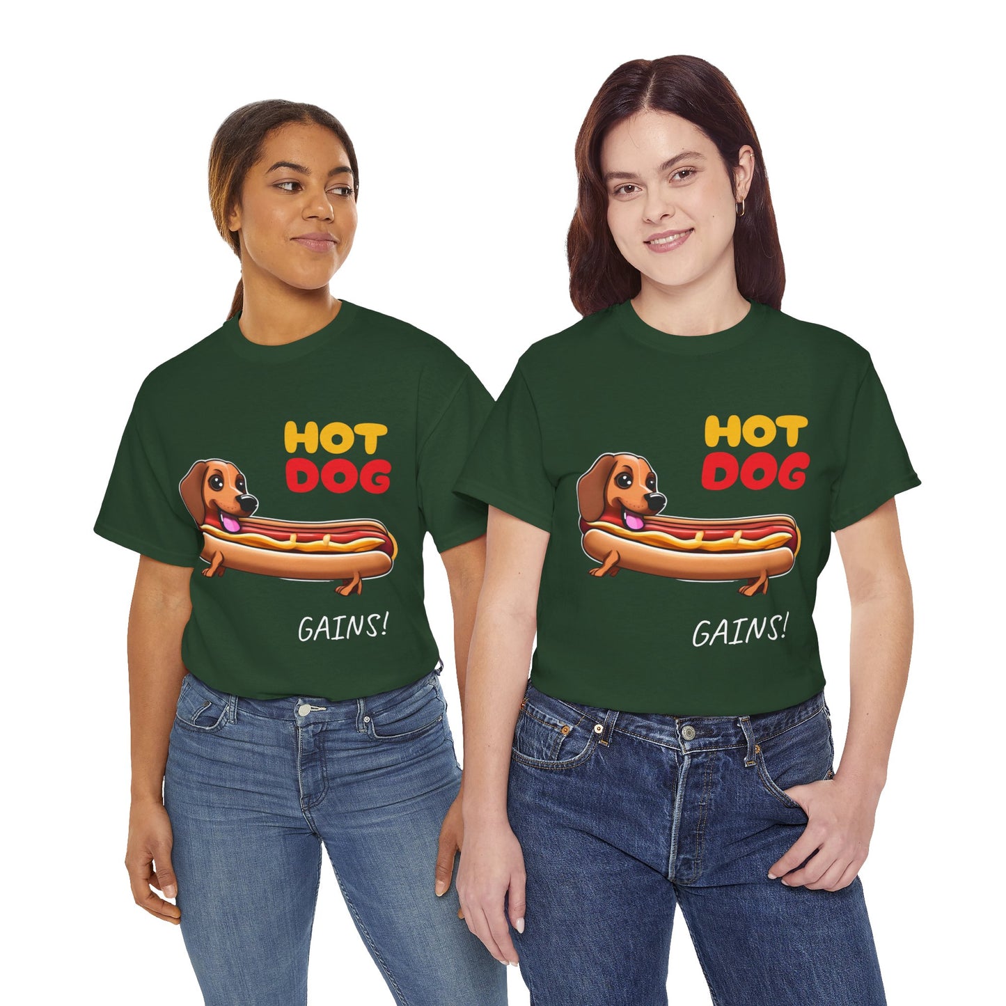 Hot Dog Gains Dachshund Dog - Flashlander Gym Shirt