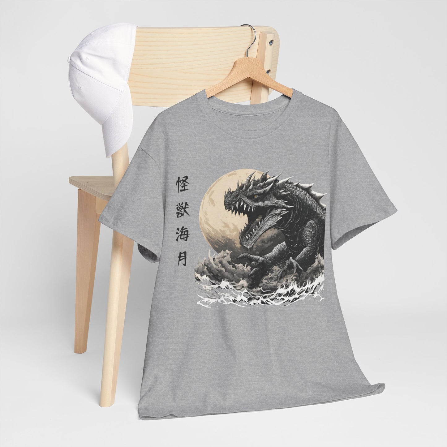 T-shirt de sport Flashlander, le monstre marin Kraken émerge, menace au clair de lune