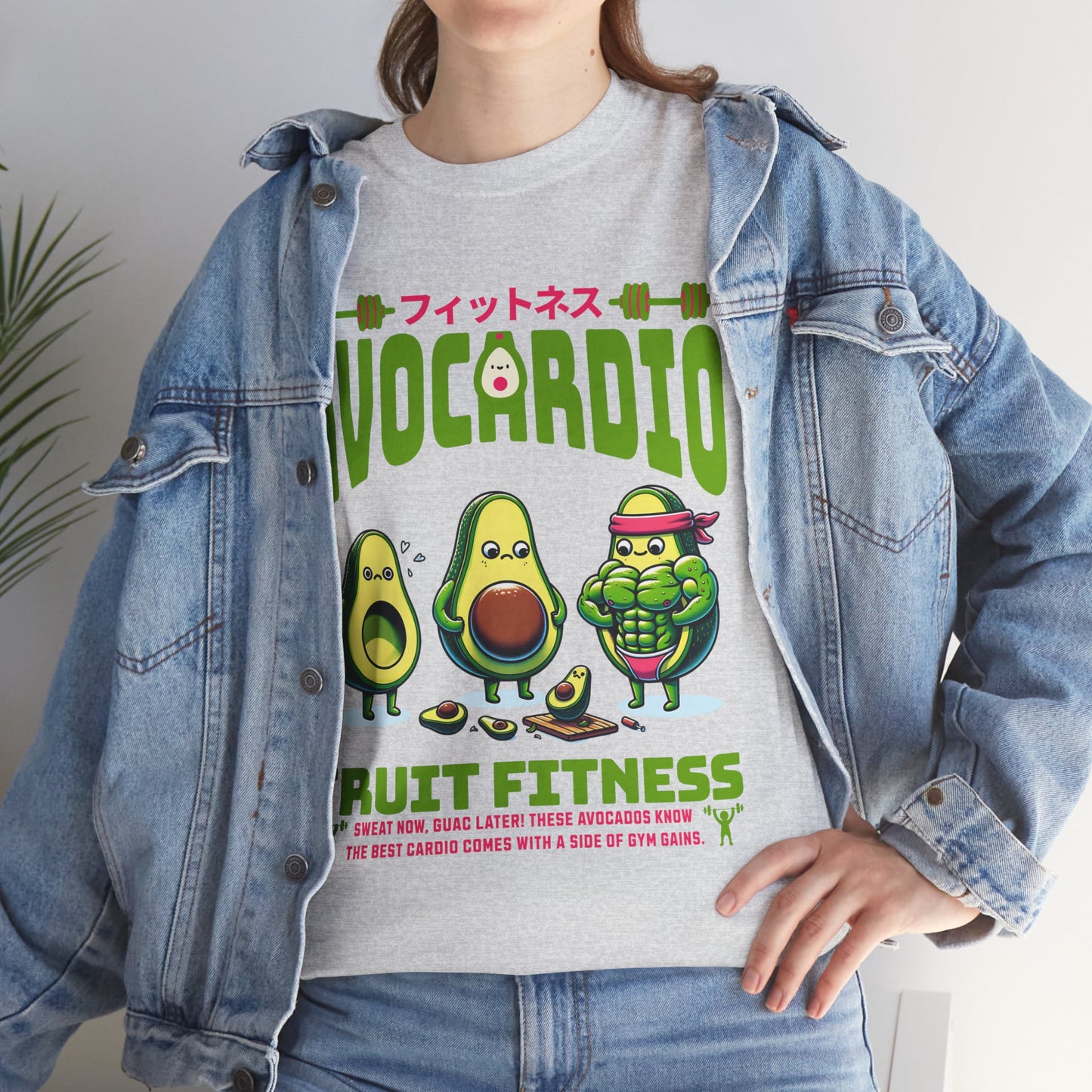 Avocardio Active Gym Shirt Avocado Fitness Graphic Tee