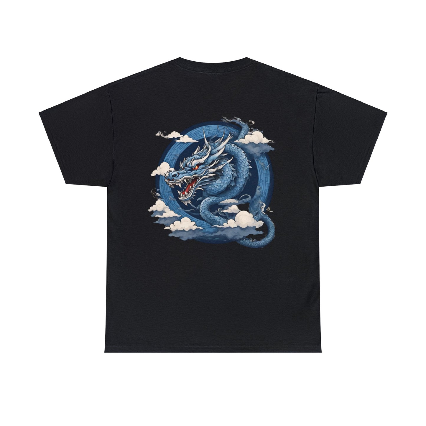 Japanese T Shirt Dragon Ryu T-Shirt Japan Traditional Chinese Ukiyo-e Dragon Naga Yoga Martial Arts Anime Manga Gym Mens Womens Printed Tee Blue Dragon Shirt Unisex Tee Flashlander