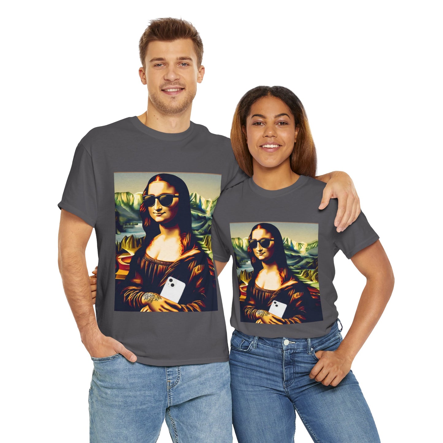 Funny modern Mona Lisa - Flashlander Gym Shirt