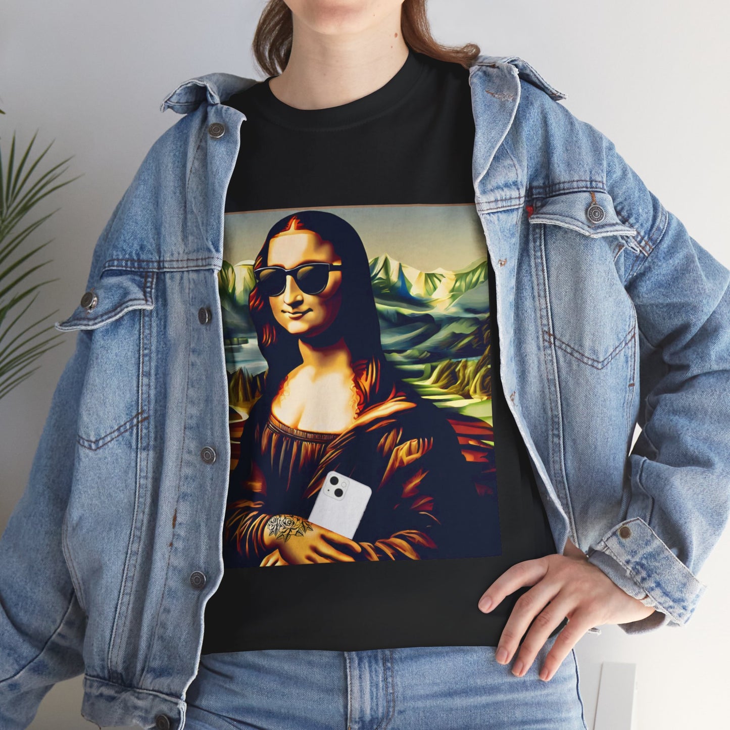 Funny modern Mona Lisa - Flashlander Gym Shirt