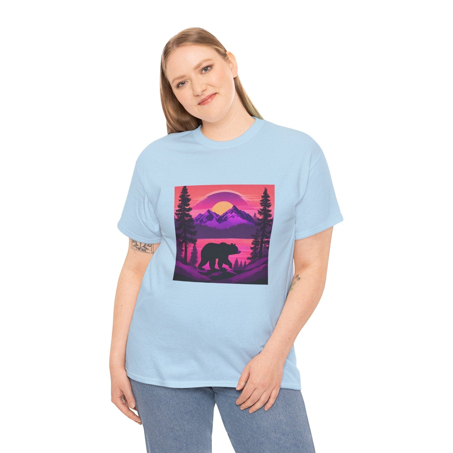 T-shirt graphique Bear Majestic Sunset Flashlander