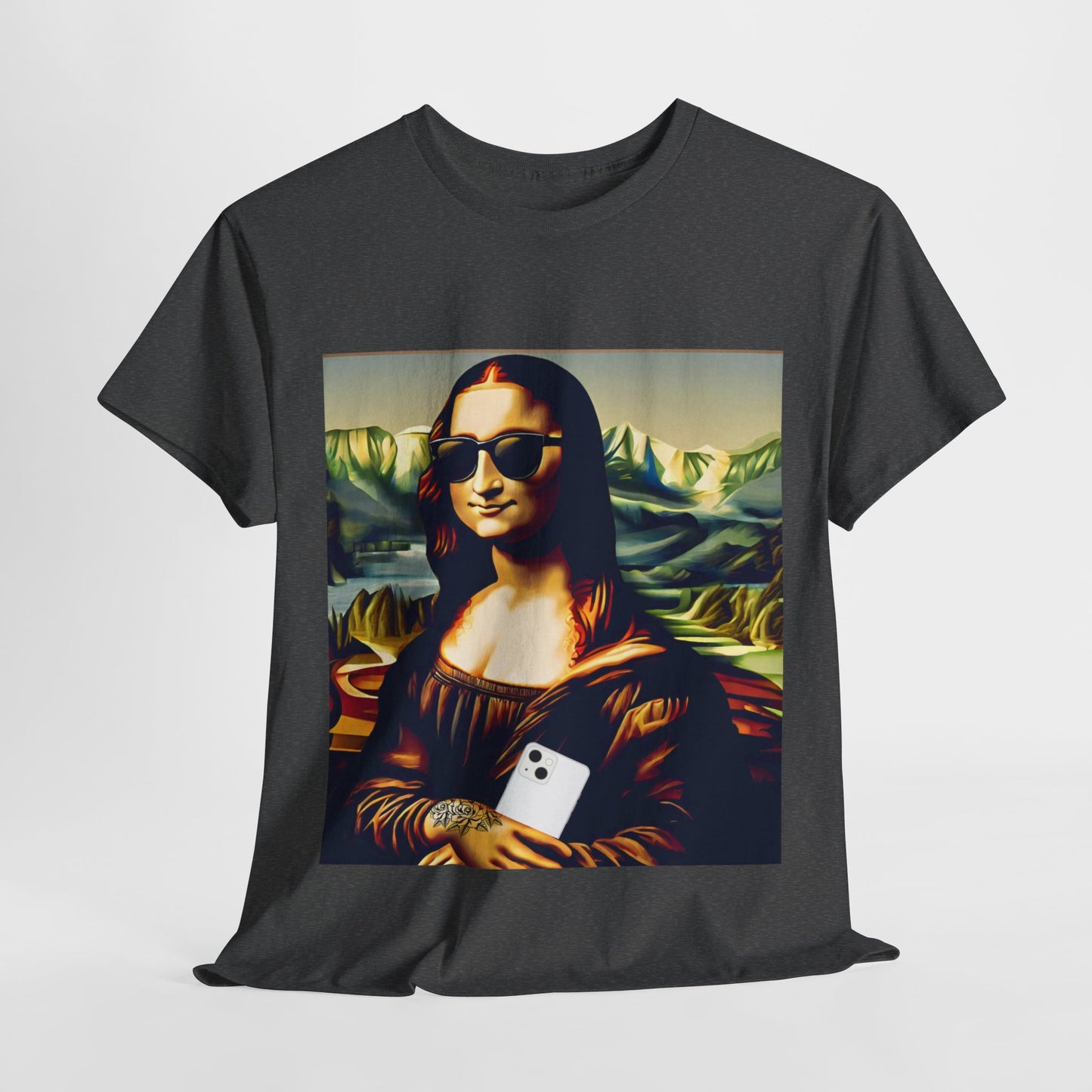 Camiseta deportiva de Flashlander: Mona Lisa moderna y divertida 