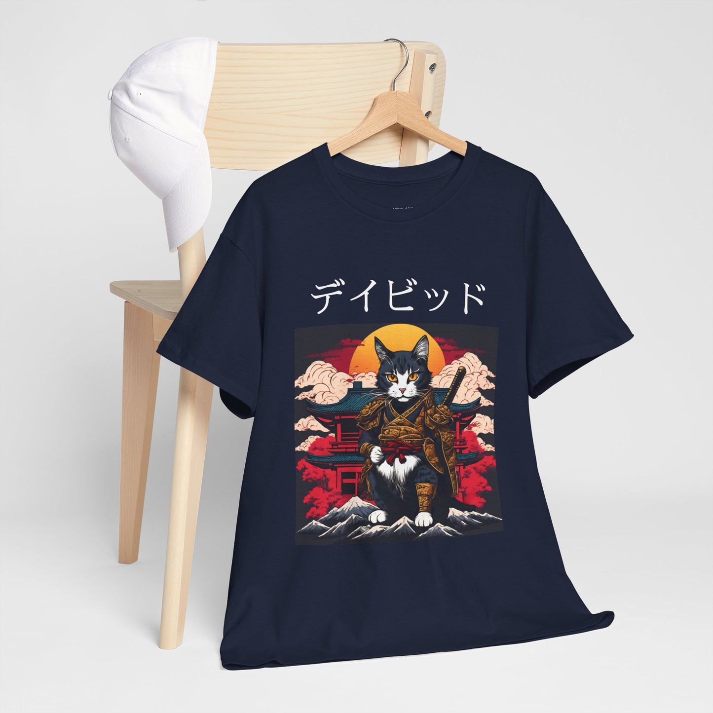 Custom Japanese Shirt Your Name Shirt Personalized Japanese T-Shirt Samurai Cat Anime Tee Your Text Hiragana Katakana Kanji Women Men Shirt