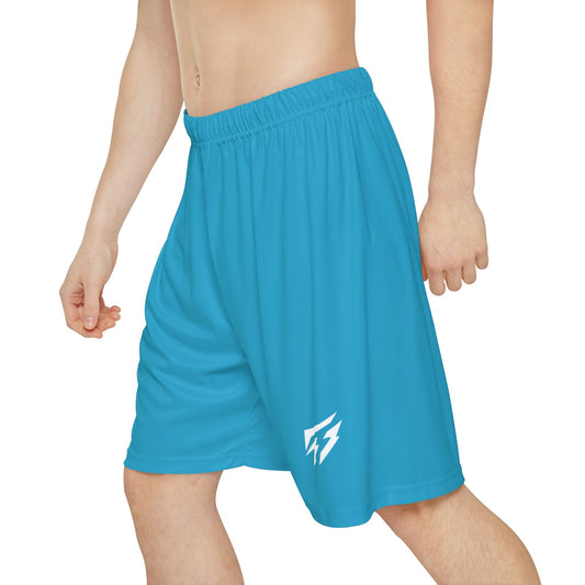 Flashlander ALG Performance Men’s Sports Shorts (AOP) Turquoise