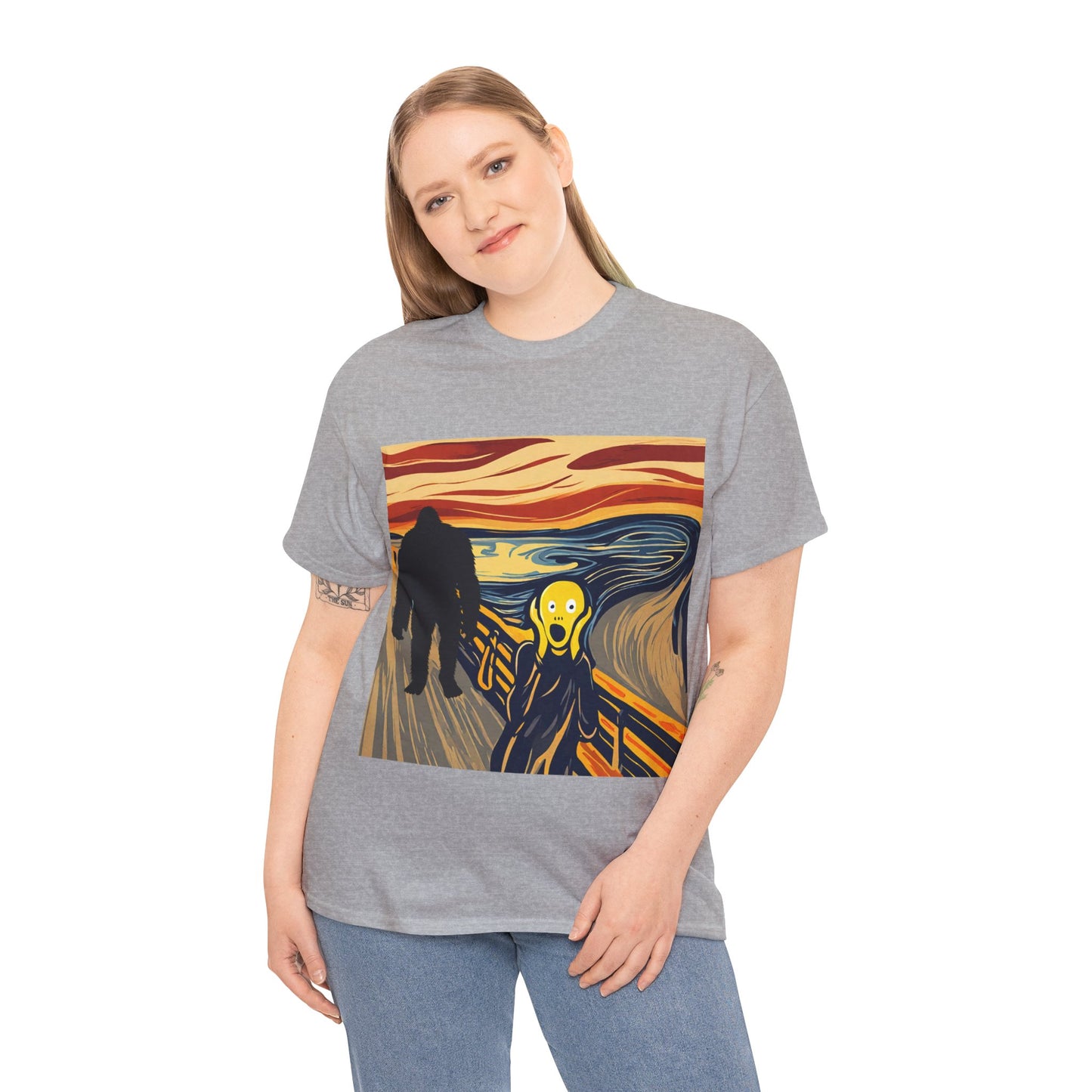 The Scream Meets Bigfoot A Startling Encounter - Flashlander Gym Shirt