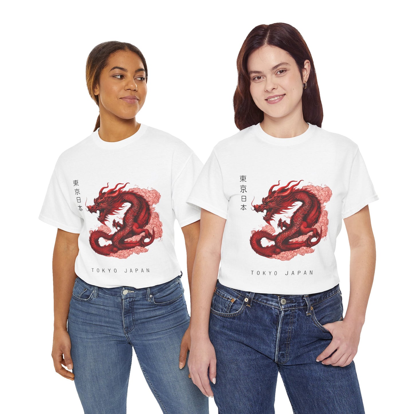 Red Dragon with Custom Japanese Name - Flashlander Gym Shirt