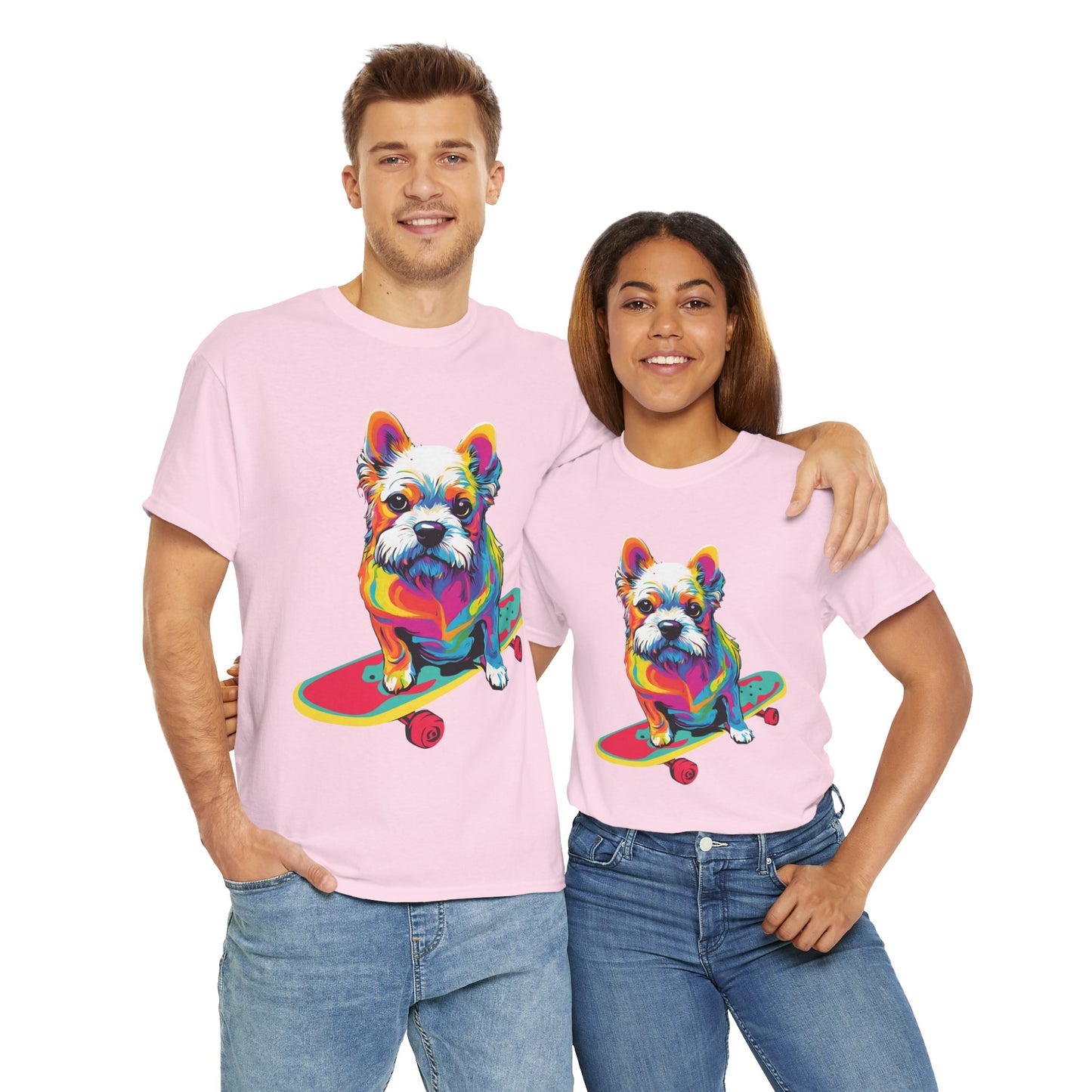 Pop Art Skateboarding Dog Flashlander Gym Shirt