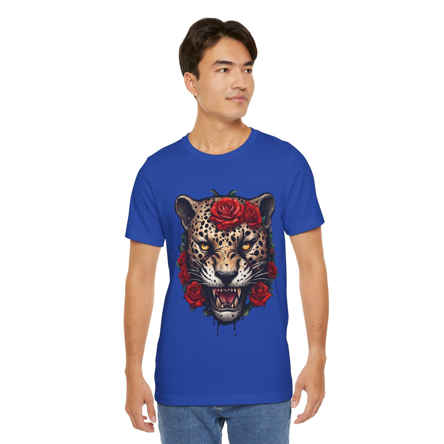 Jaguar Flames and Roses Graphic Tee Flashlander