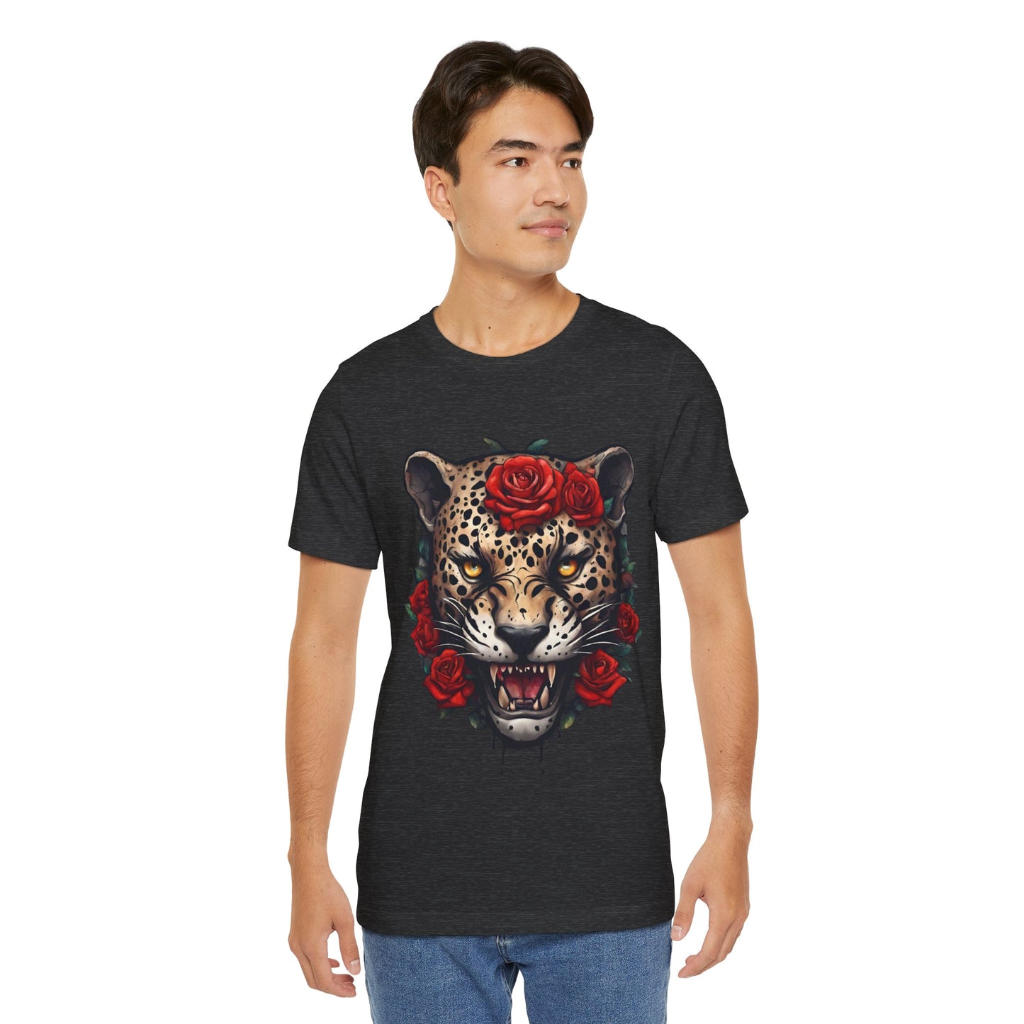 Jaguar Flames and Roses Graphic Tee Flashlander