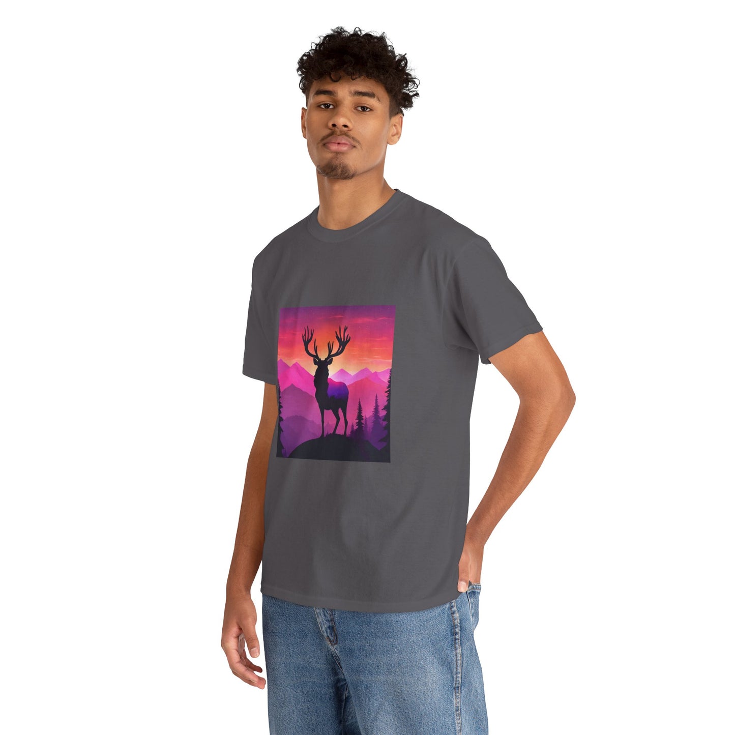 Deer Majestic Sunset Flashlander Gym Shirt