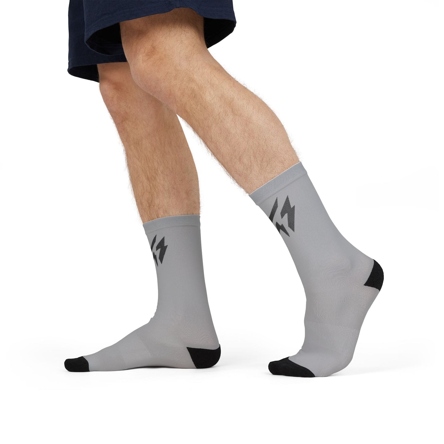 Flashlander Thunder Crew Sports Socks Light Grey