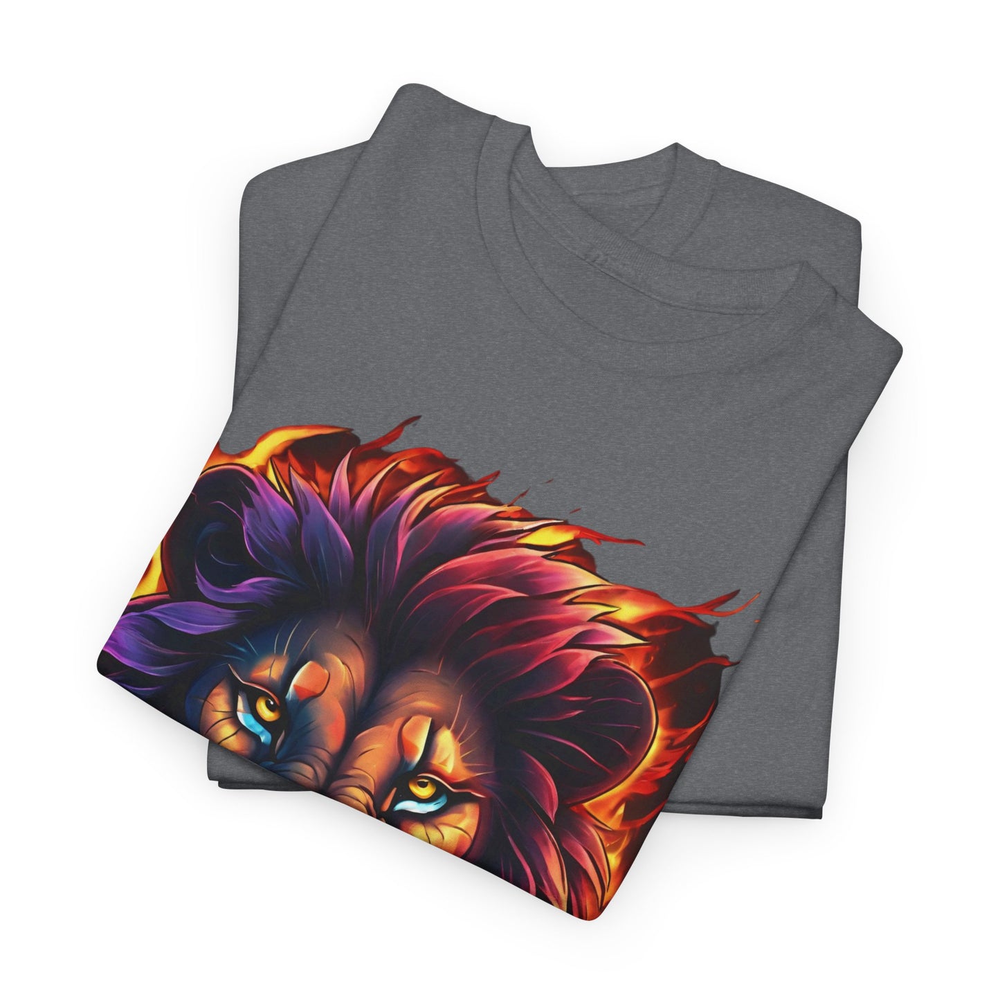 Lion Flames and Roses T-Shirt Flashlander