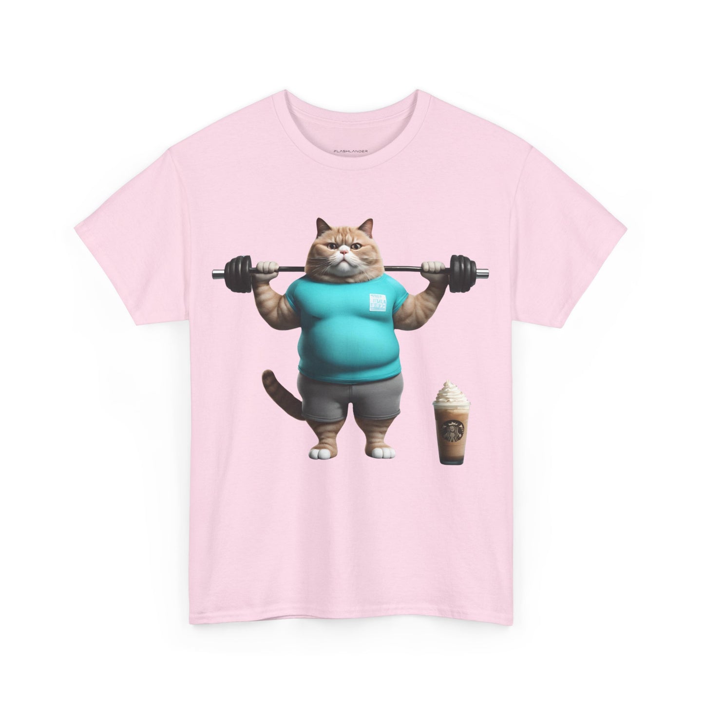 Funny Fat Cat Lifting - Flashlander Gym Shirt