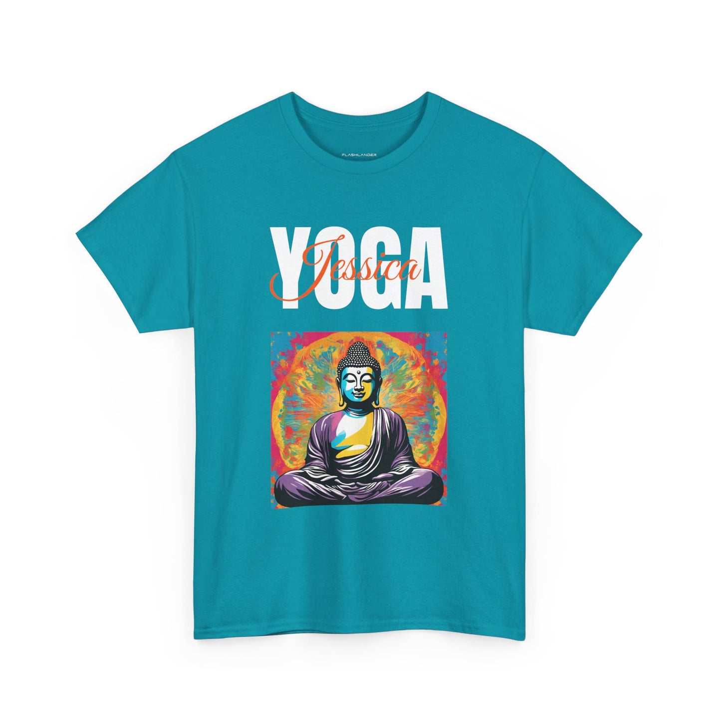 Personalized Yoga Shirt - Buddha Tee - Custom Name Flashlander Yoga Tee