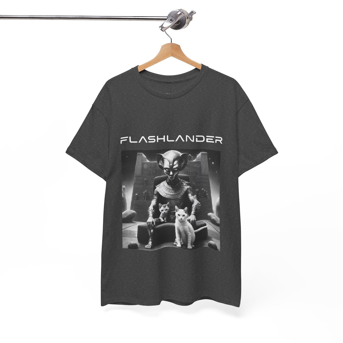 Cat Alien Pharaoh's Pyramids - Flashlander Gym Shirt