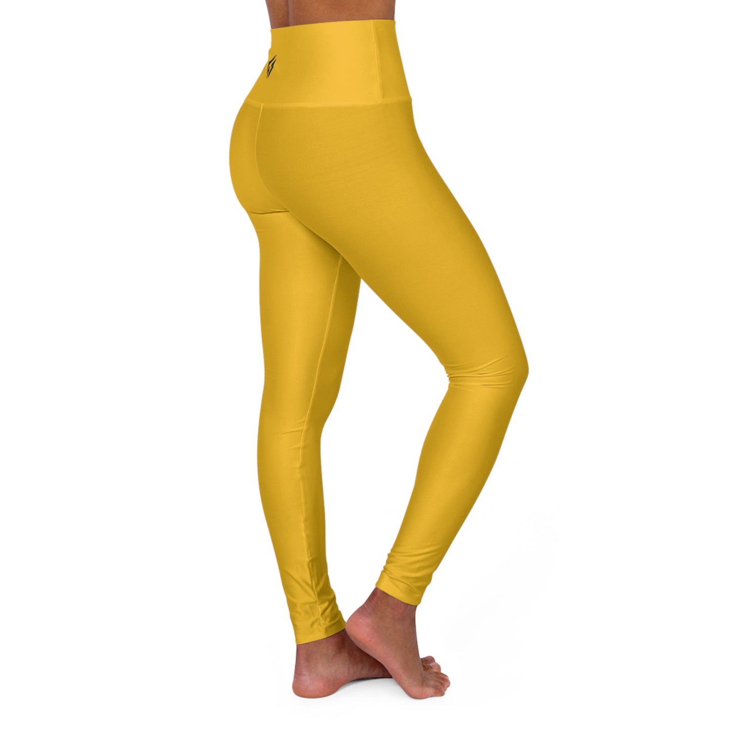 Flashlander Sportswear Zen High Waisted Yoga Leggings Yellow (AOP) B