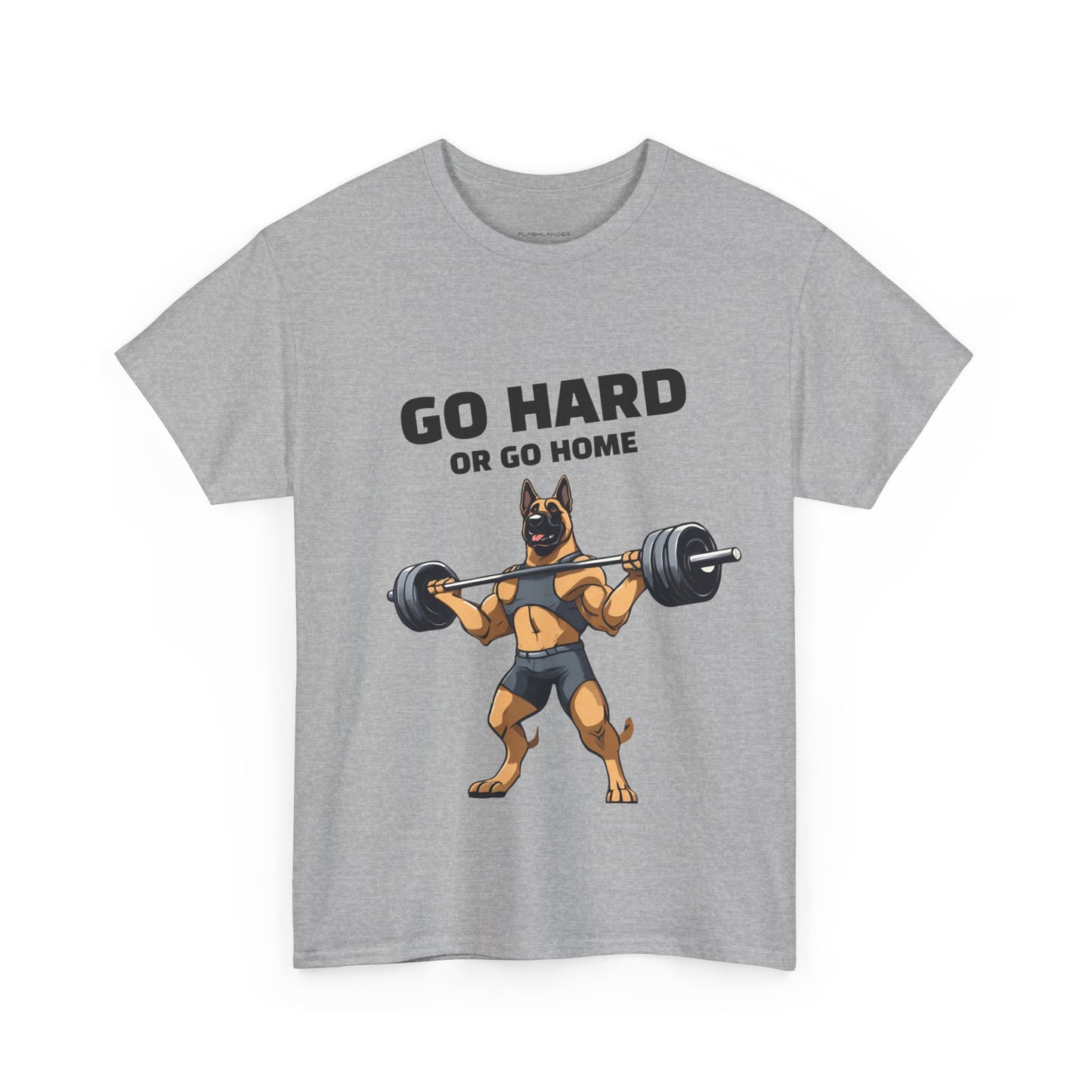 Muscular German Shepherd Dog Weightlifting  - Flashlander Gym Shirt