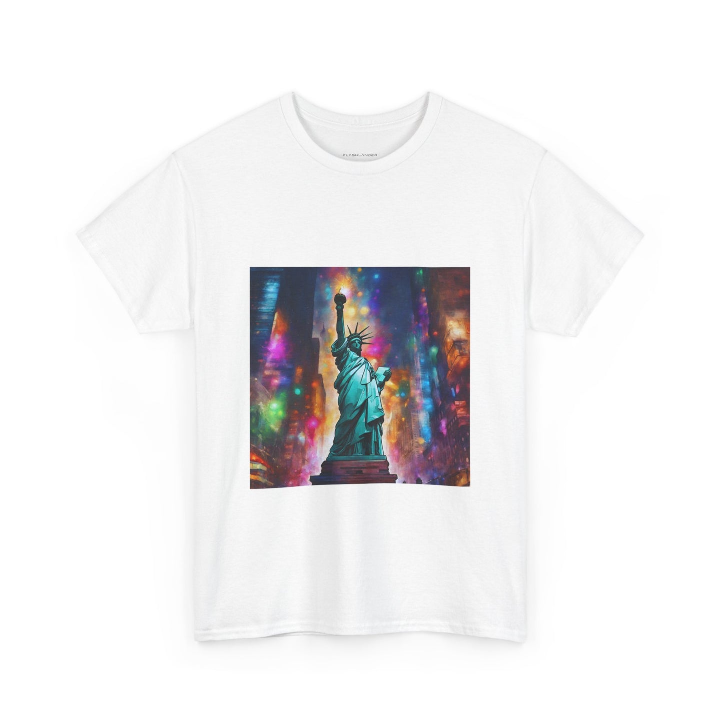 The Statue of Liberty in the Heart of New York Graphic Tee Flashlander