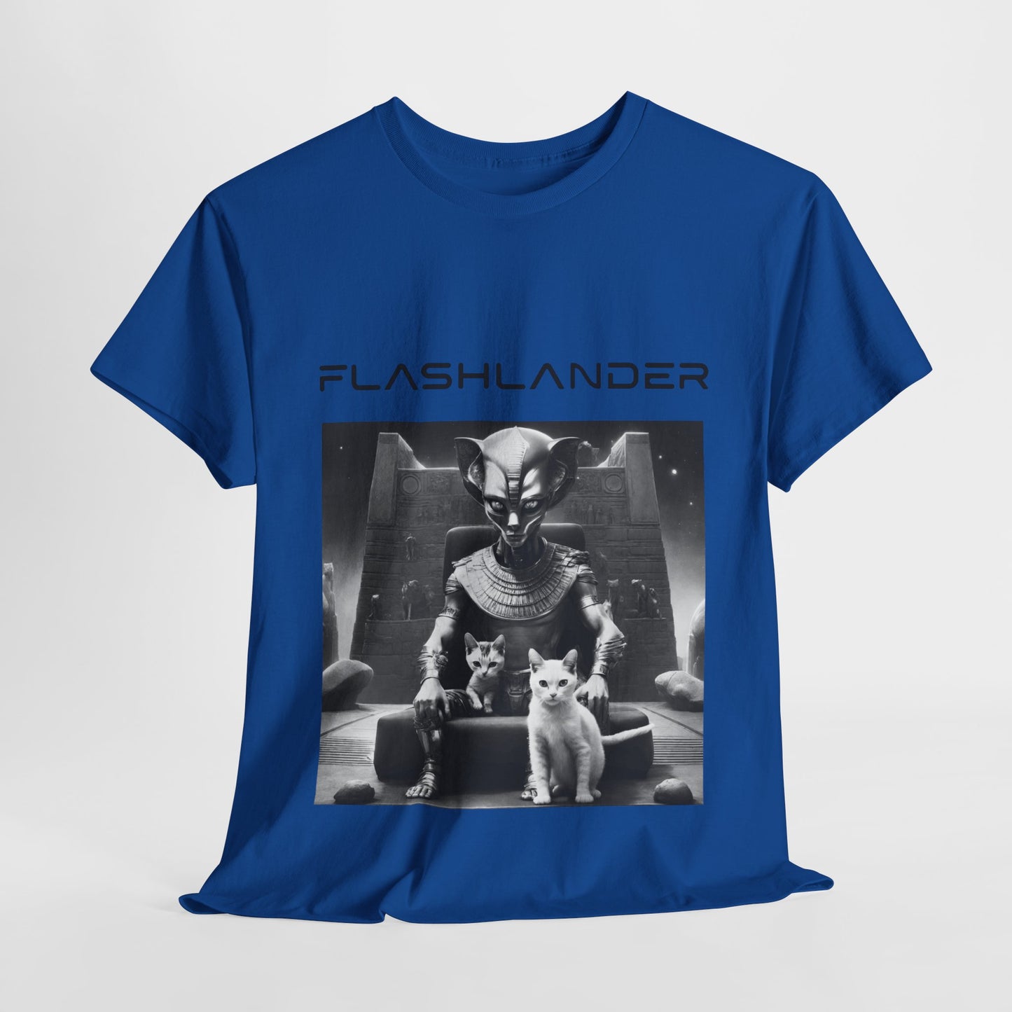 Cat Alien Pharaoh's Pyramids - Flashlander Gym Shirt