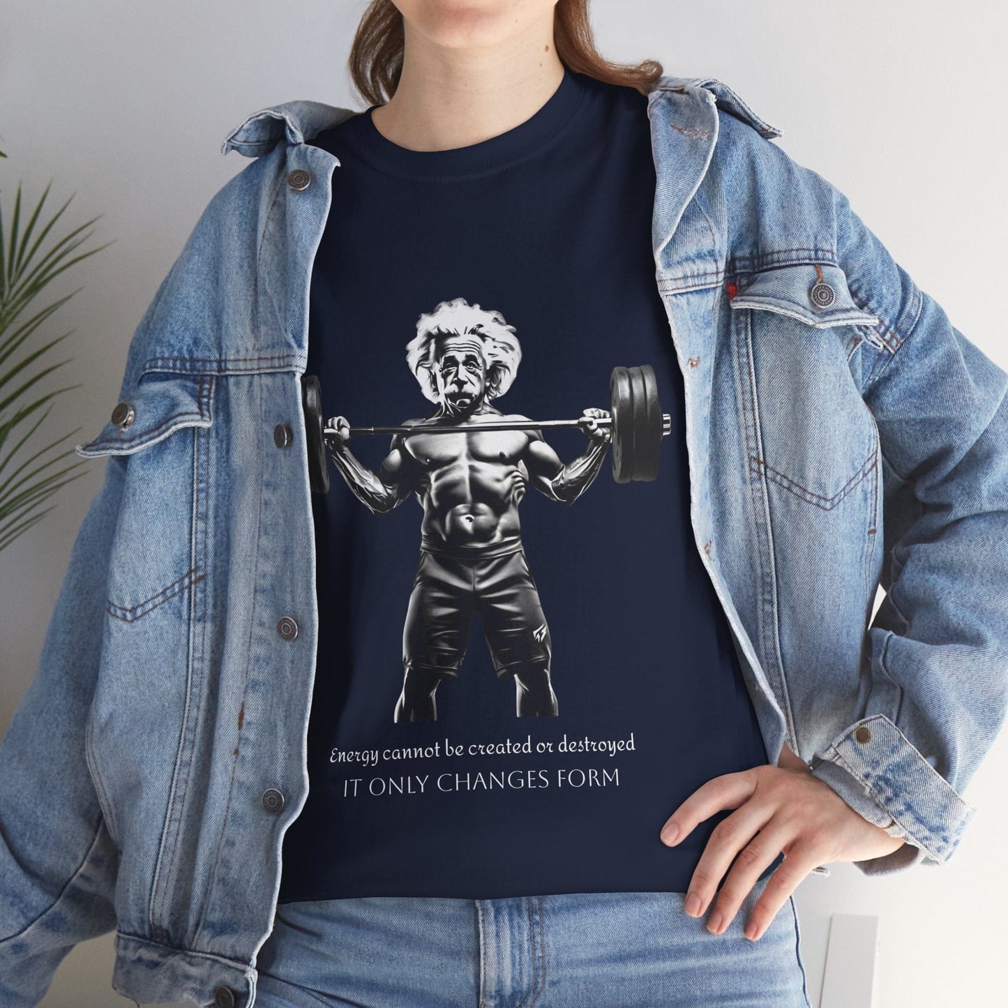 Camiseta de culturista Albert Einstein: la energía de Flashlander no se puede crear ni destruir, solo cambia de forma. Camiseta gráfica con cita