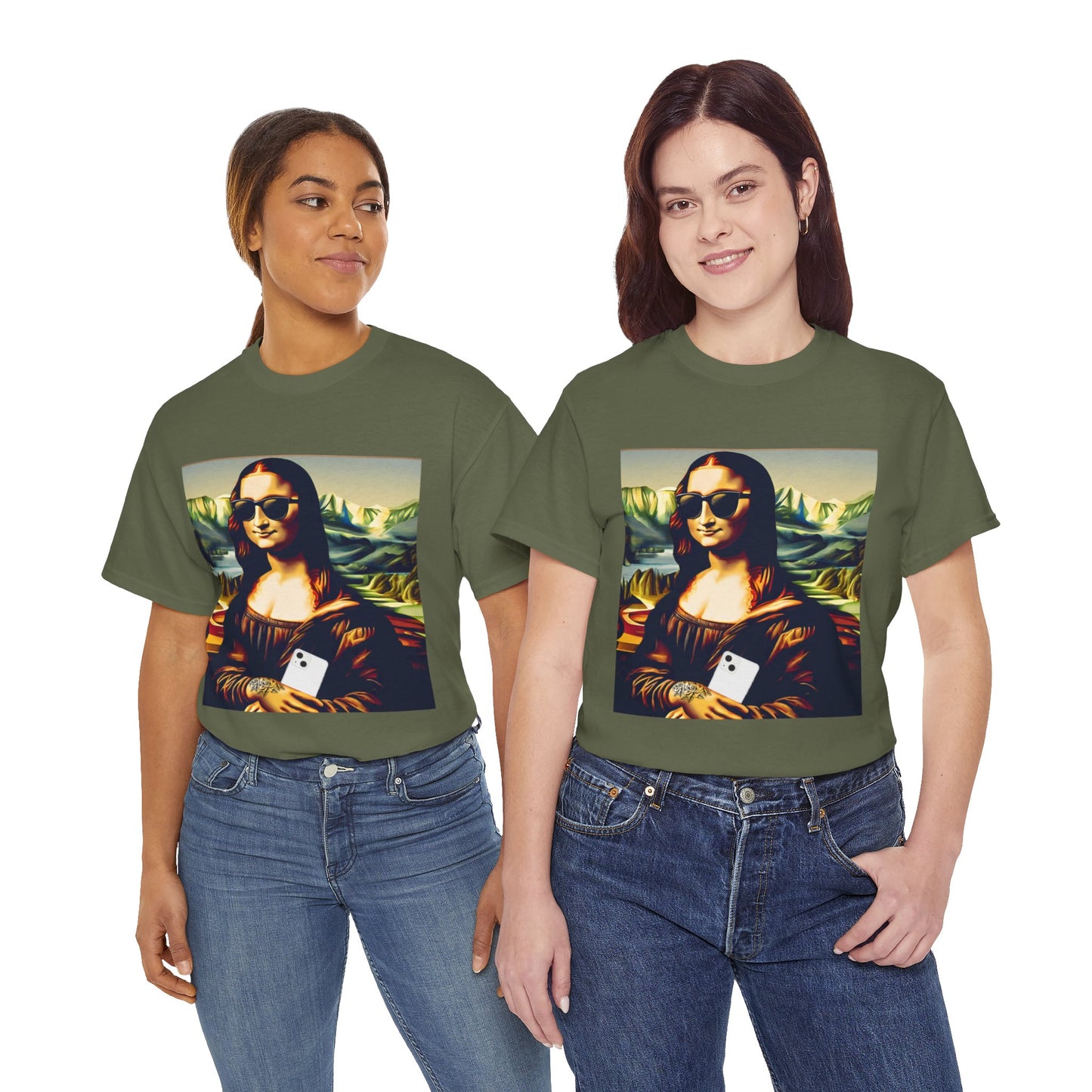 Funny modern Mona Lisa - Flashlander Gym Shirt