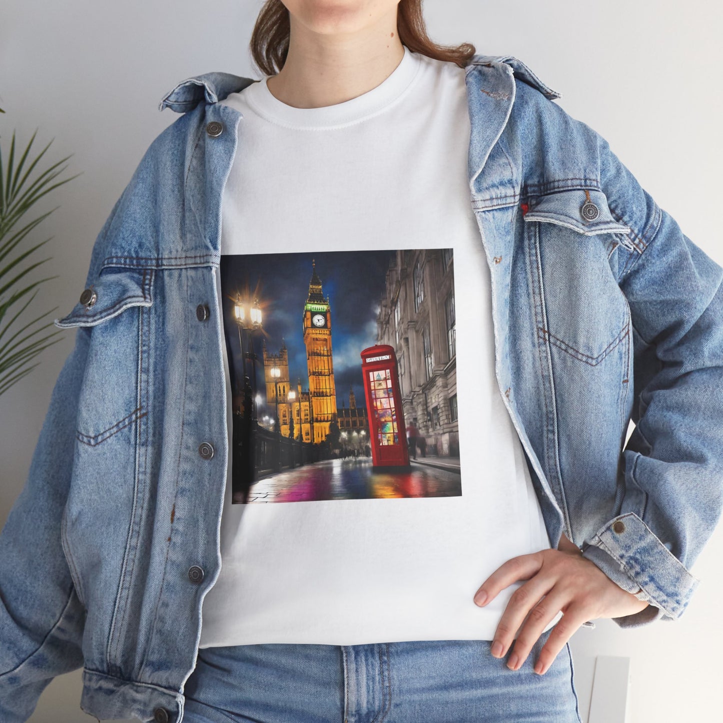 London City Big Ben, Reino Unido, Inglaterra Camisa Unisex Heavy Cotton Camiseta Marca Flashlander