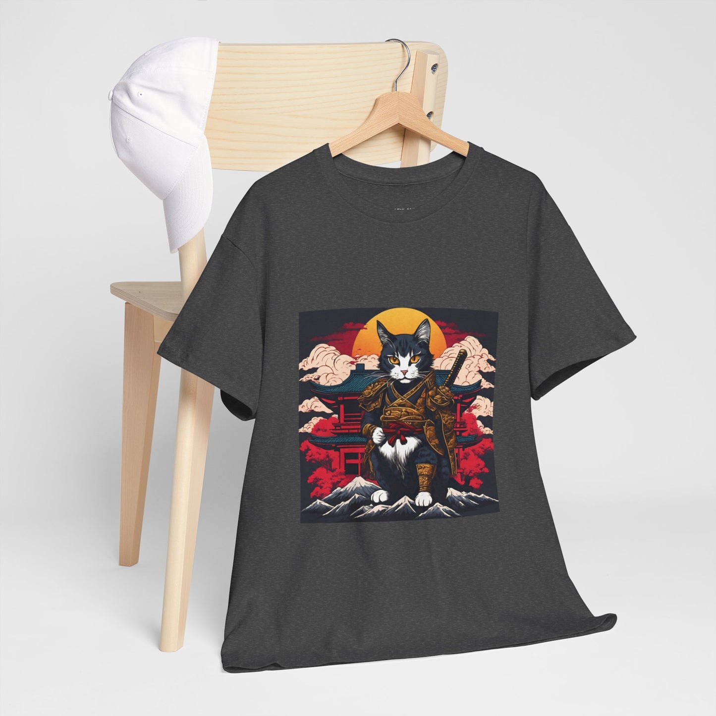 Samurai Cat Cartoon Anime - Flashlander Gym Shirt