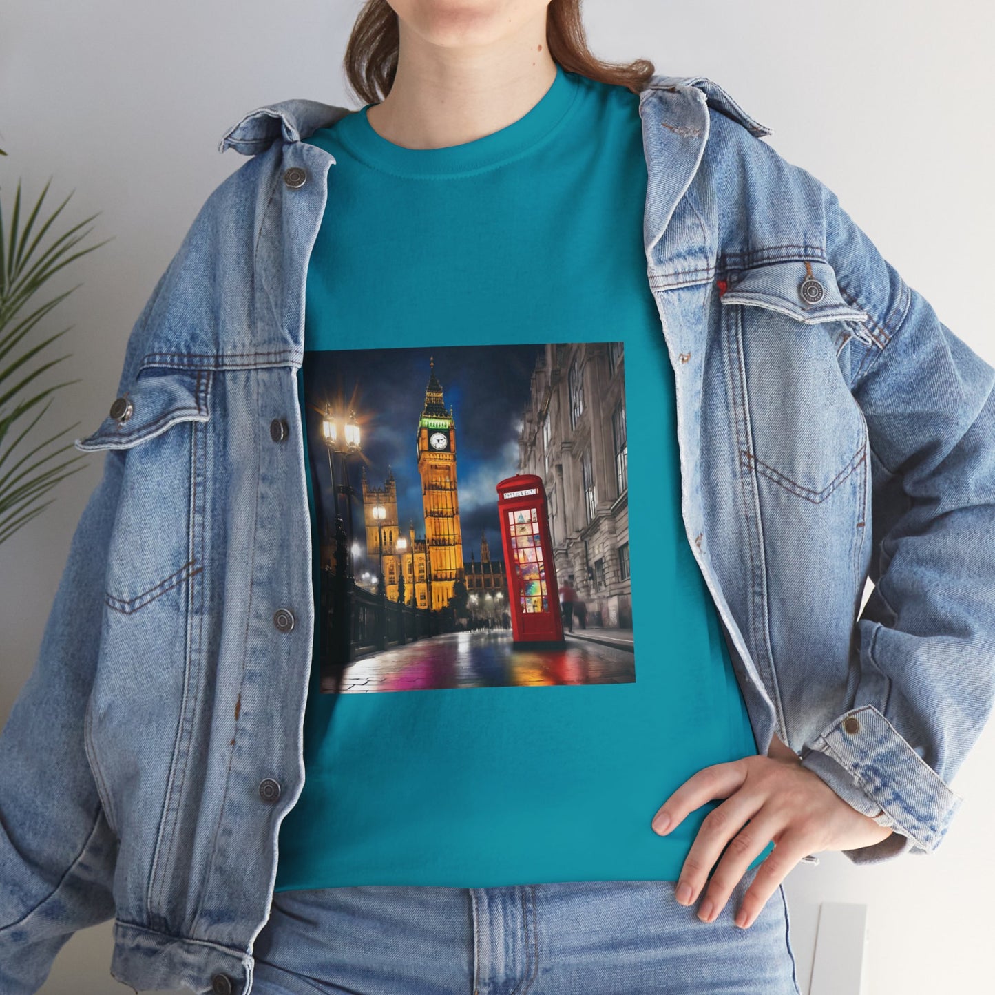 London City Big Ben, Reino Unido, Inglaterra Camisa Unisex Heavy Cotton Camiseta Marca Flashlander