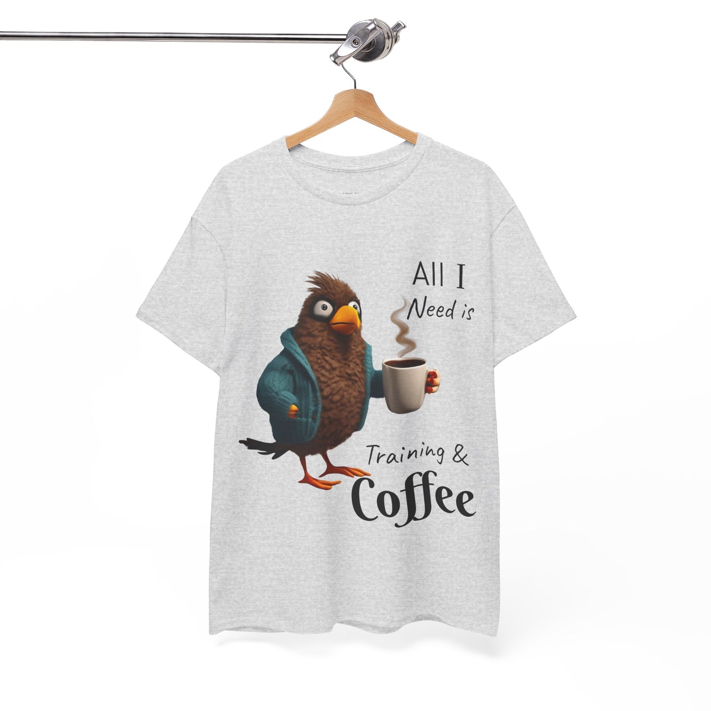 Camiseta con el mensaje "Todo lo que necesito es entrenamiento y café" - Camiseta de gimnasio Flashlander