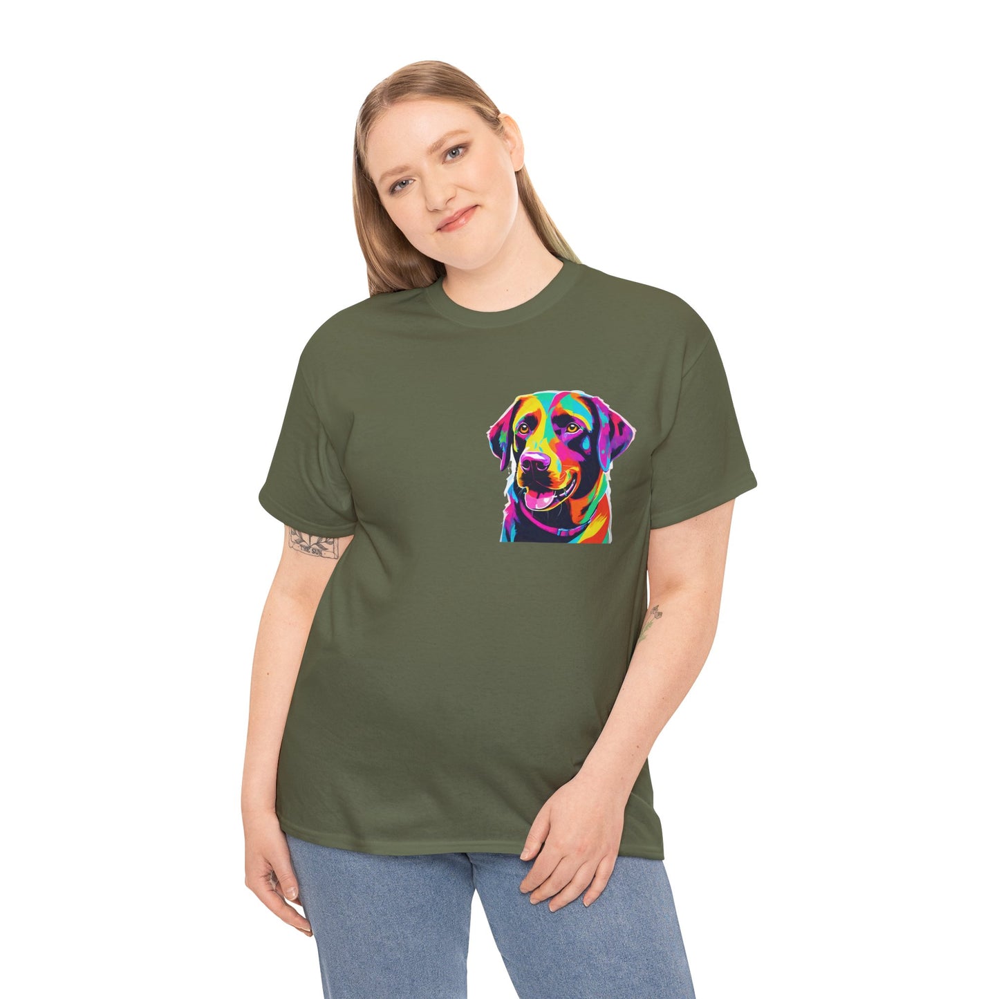 Pop Art Lab Dog in the Heart Flashlander Gym Shirt