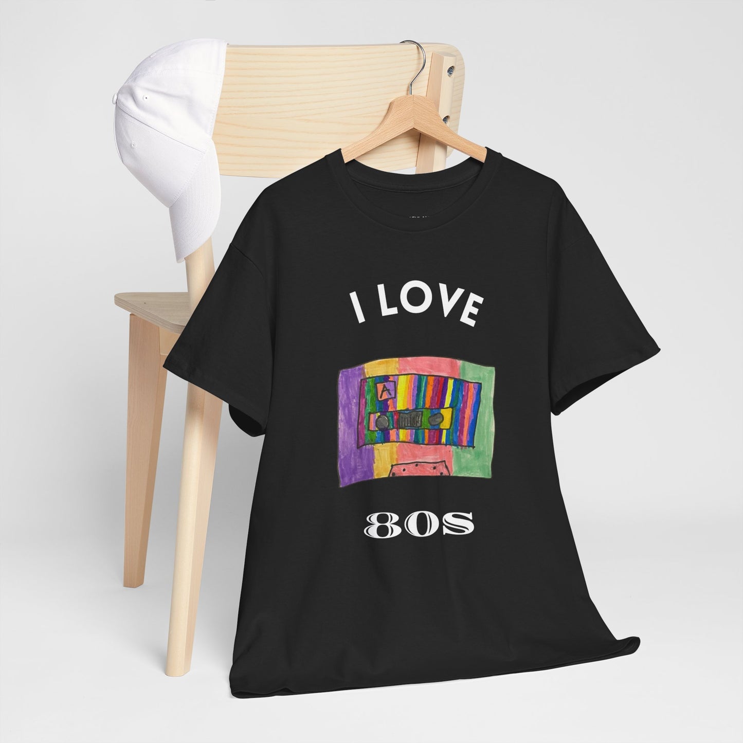 Retro Vibes Art Pop Cassette Tape I Love 80's - Flashlander Gym Shirt