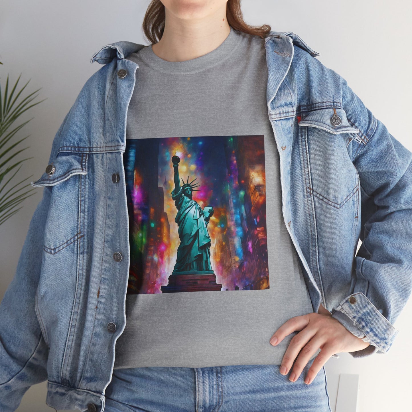 The Statue of Liberty in the Heart of New York Graphic Tee Flashlander