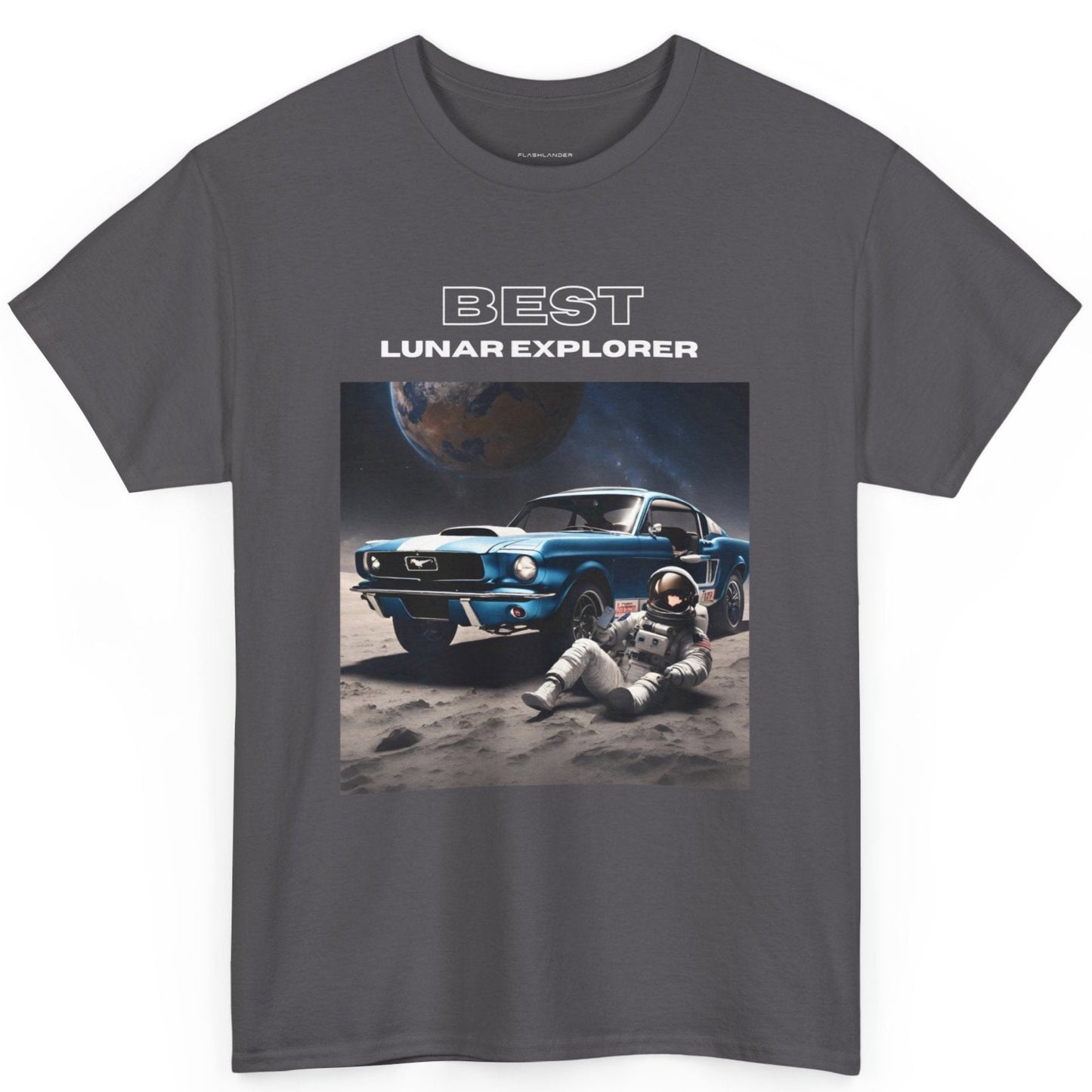 Astronaut Adventure Best Lunar Explorer Graphic Tee Flashlander