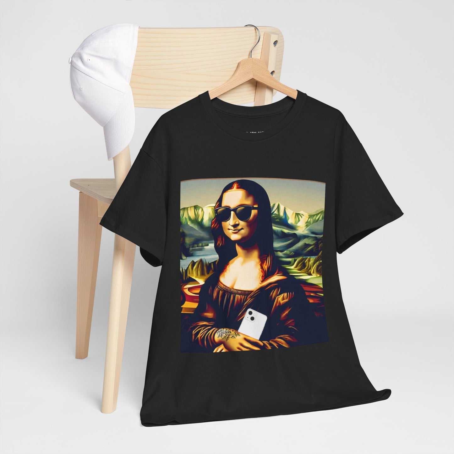 Camiseta deportiva de Flashlander: Mona Lisa moderna y divertida 