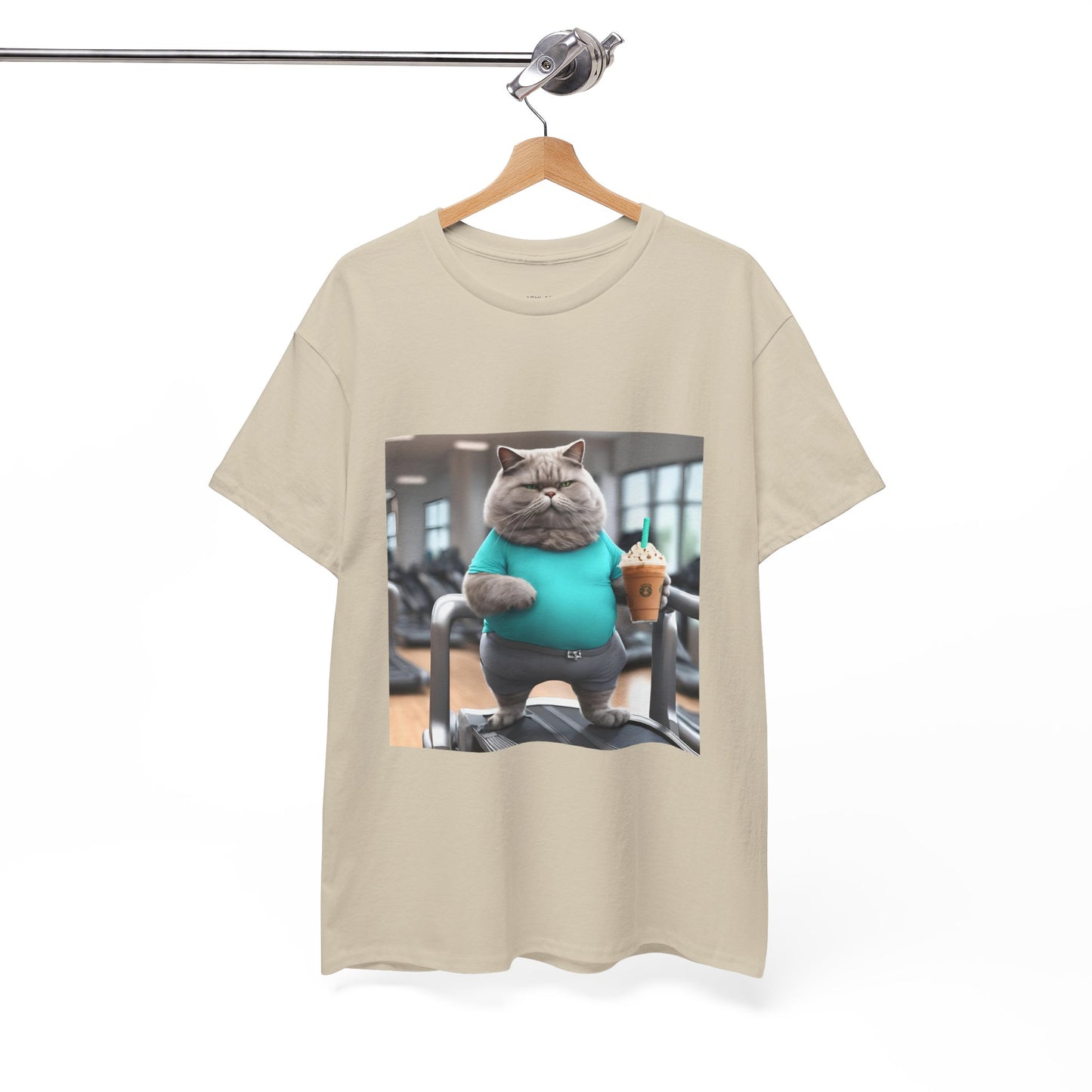 Funny Fat Cat On The Treadmill - Flashlander Gym Shirt