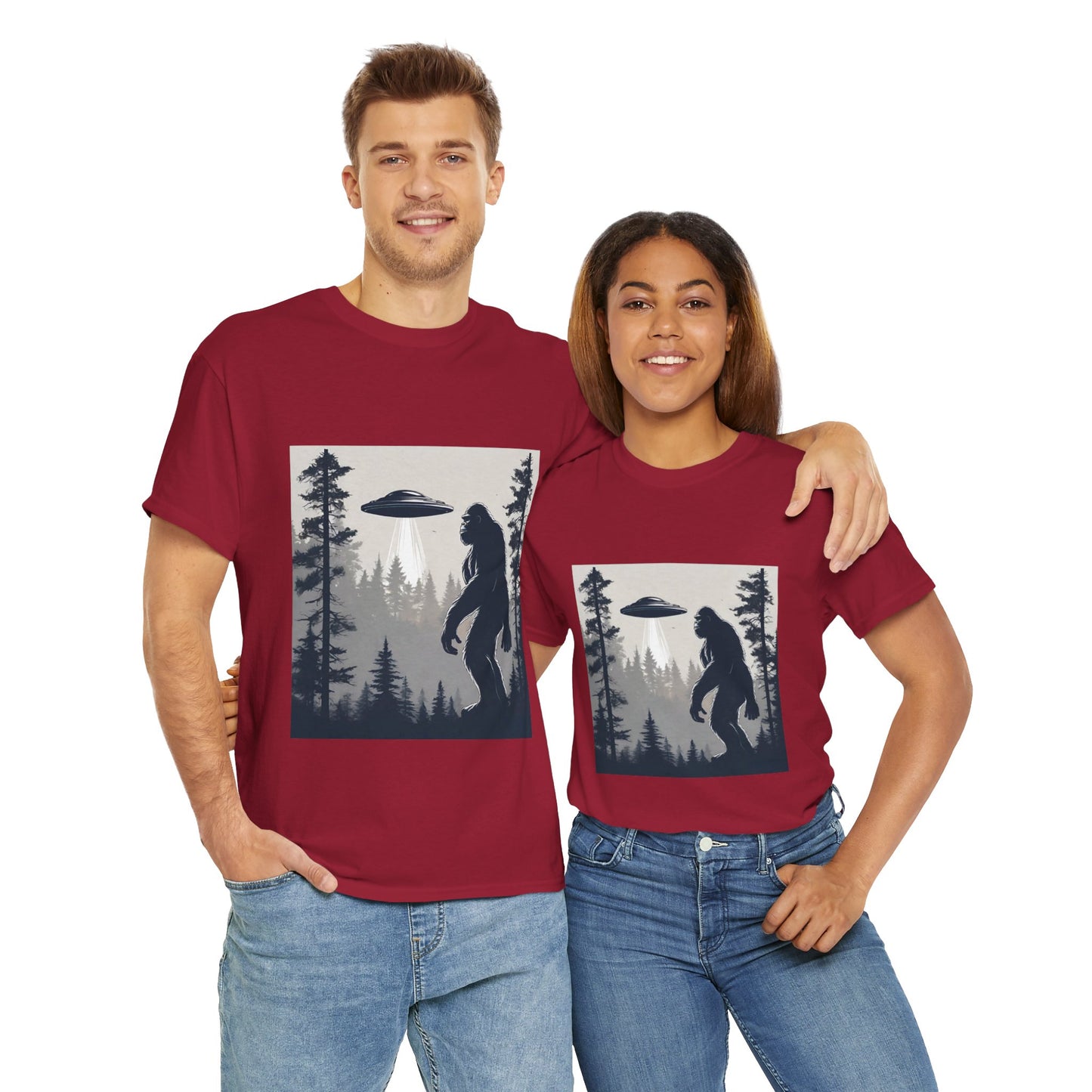 Sasquatch rencontre Bigfoot et OVNI - T-shirt de sport Flashlander