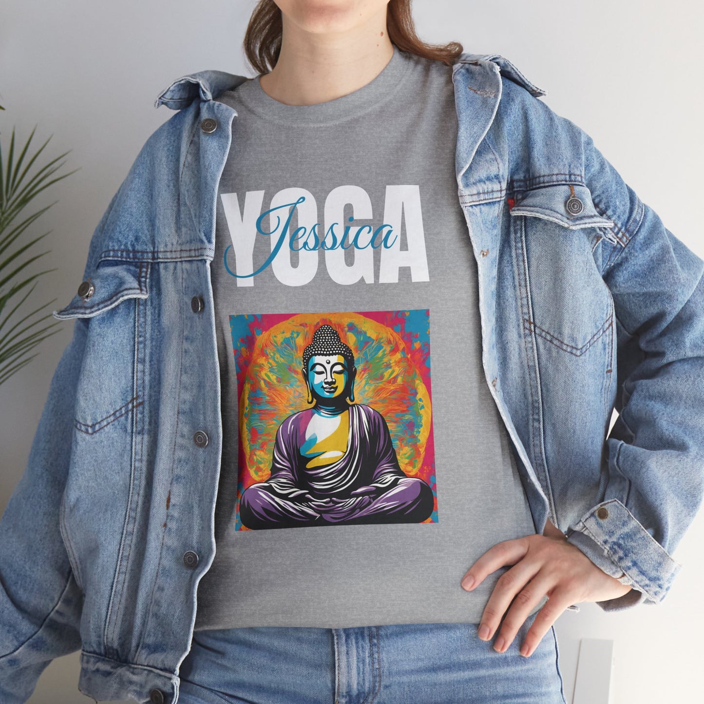 Personalized Yoga Shirt - Buddha Tee - Custom Name Flashlander Yoga Tee