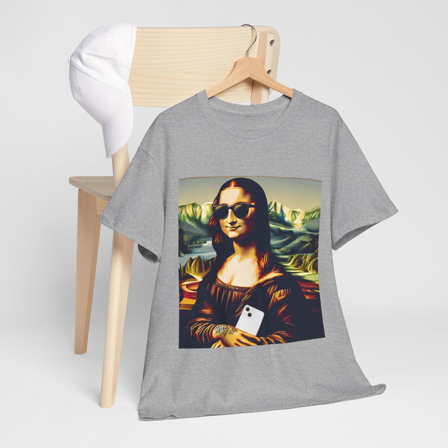 Funny modern Mona Lisa - Flashlander Gym Shirt