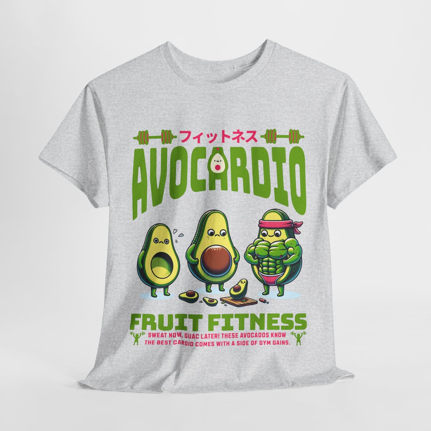 Avocardio Active Gym Shirt Avocado Fitness Graphic Tee