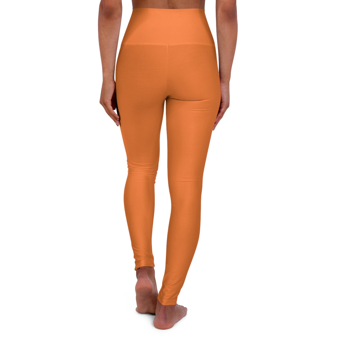 Flashlander Sportswear Zen High Waisted Yoga Leggings Crusta Orange (AOP)