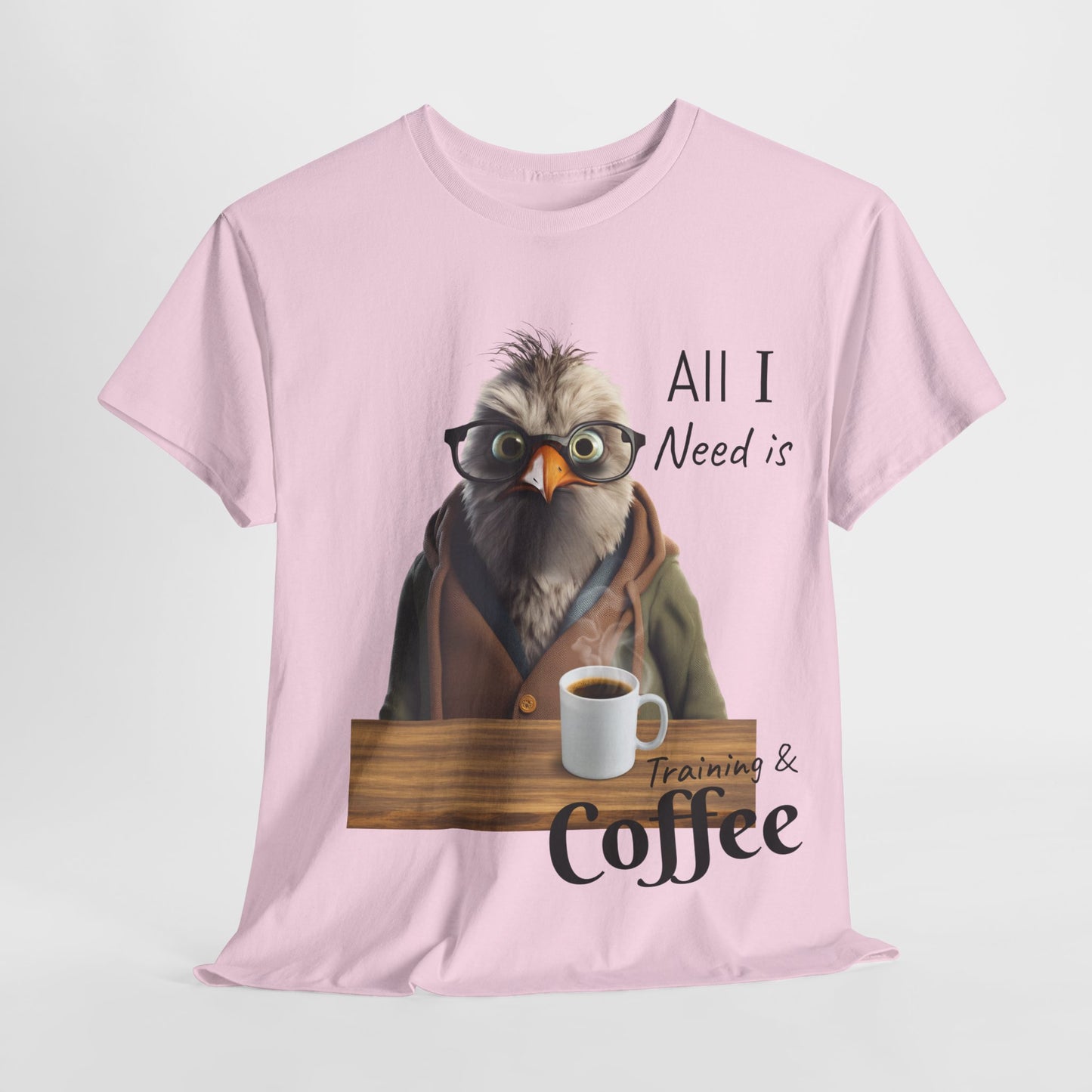 Tout ce dont j'ai besoin, c'est d'une formation et d'un café - T-shirt drôle d'oiseau - Flashlander Gym Shirt