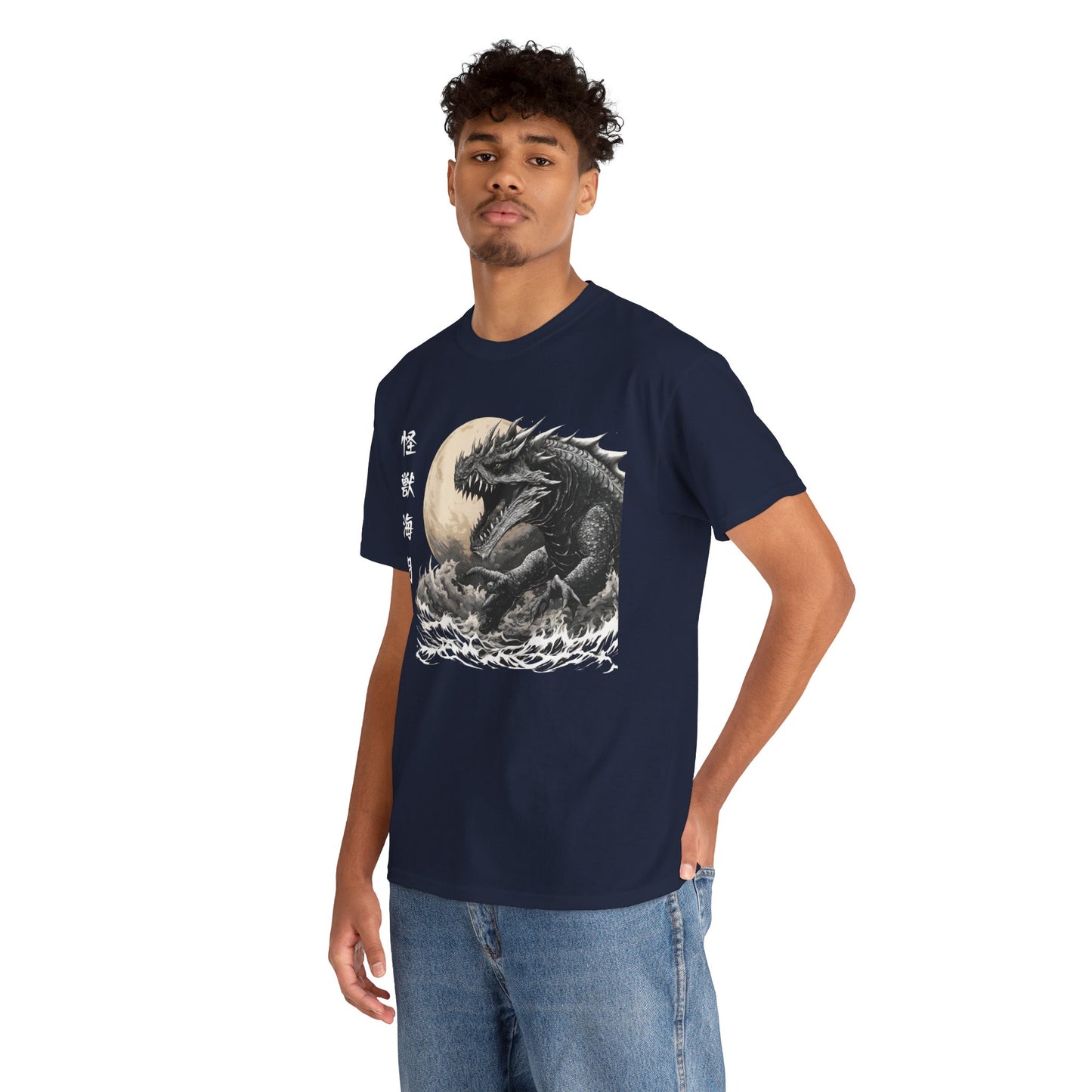 T-shirt de sport Flashlander, le monstre marin Kraken émerge, menace au clair de lune